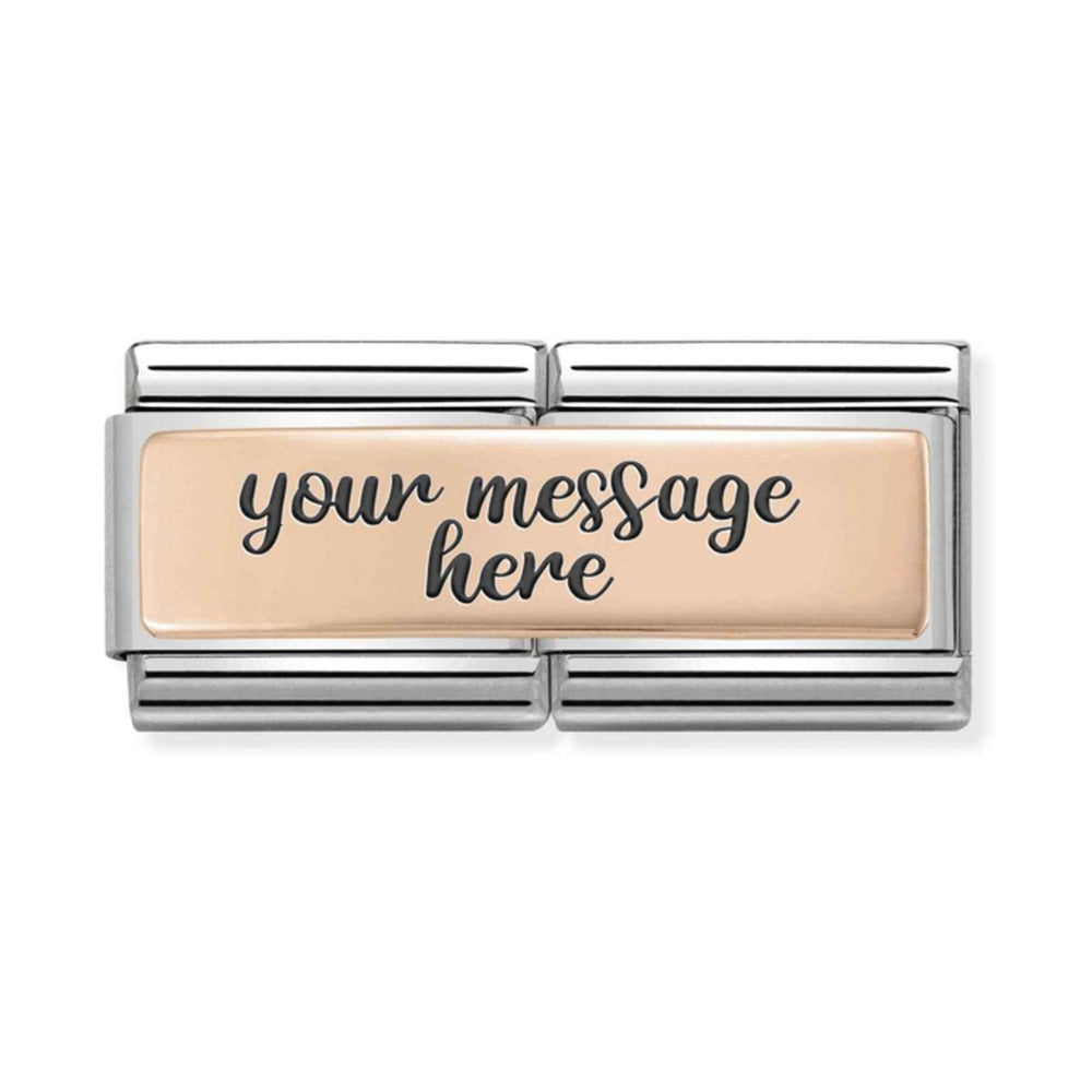 Nomination Double Link Rose Gold Plate