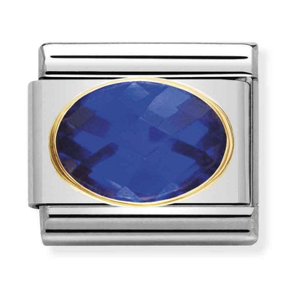 Nomination Composable Gold Oval Blue Charm 030601/007