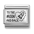 Nomination Composable Silver To The Moon and Back Charm 330111/39