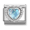 Nomination Composable Silver Faceted Light Blue Charm 330606/006