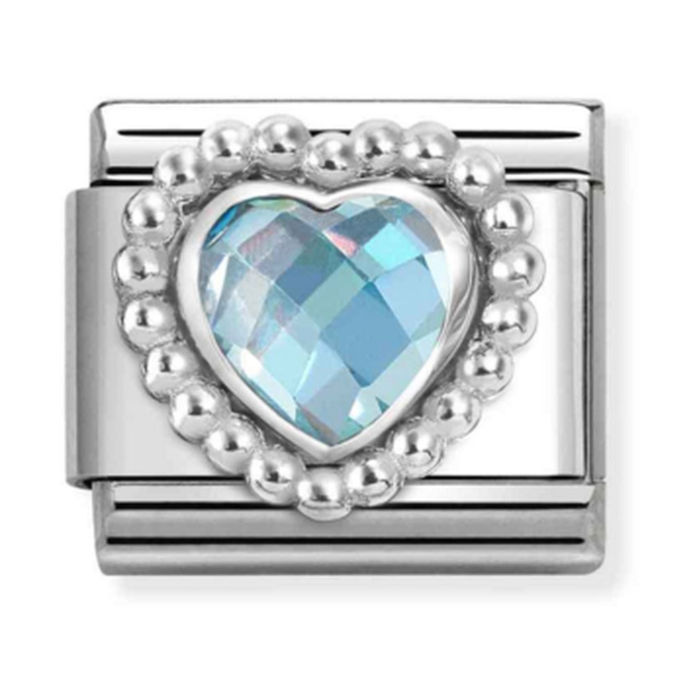 Nomination Composable Silver Faceted Light Blue Charm 330606/006
