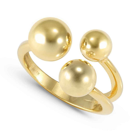 Nomination Fashion Era 3 Ball Open Ring 925 Silver Gold Plated