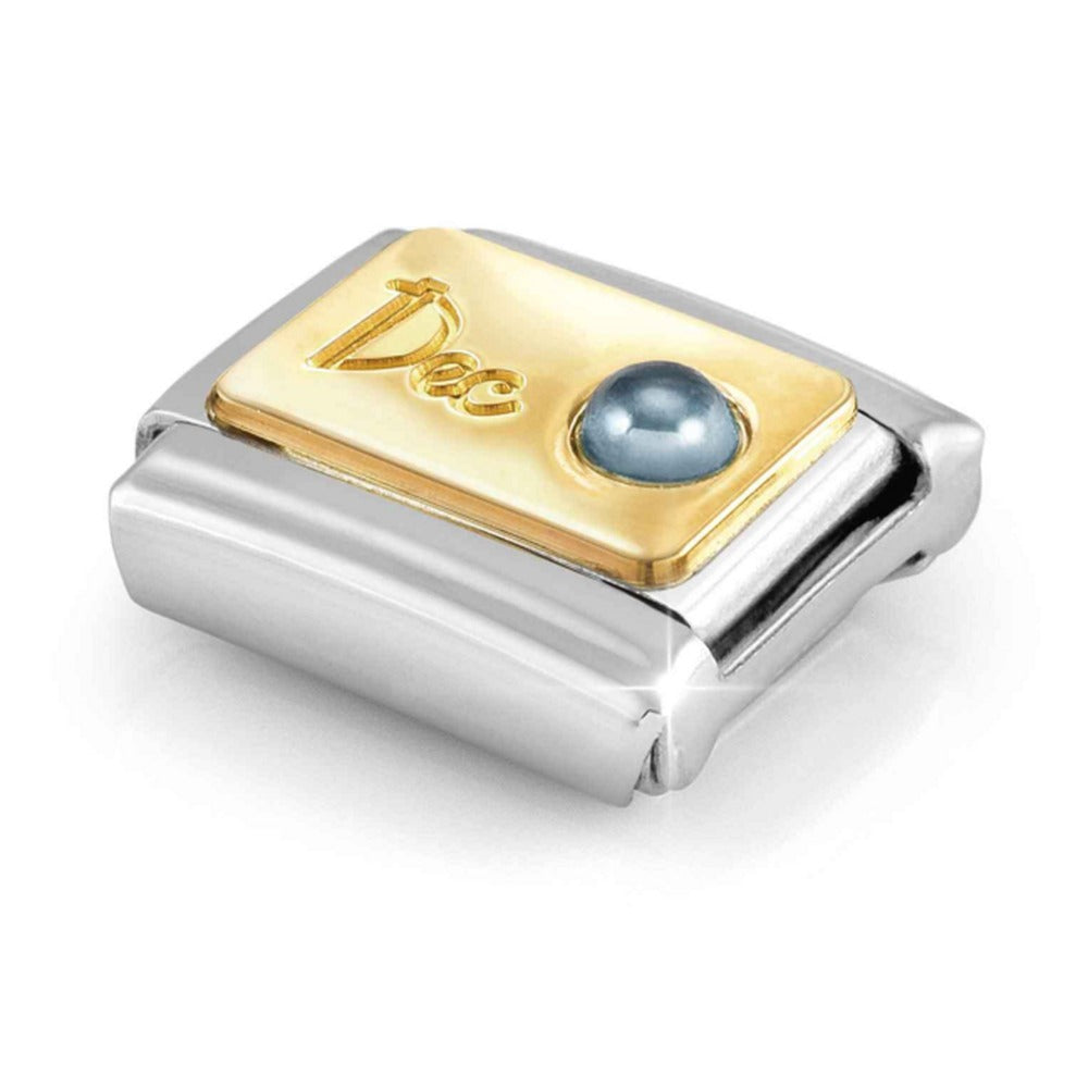 Nomination Composable Gold December Light Blue Topaz Charm 030519/12