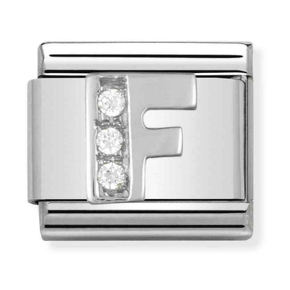 Nomination Composable Silver CZ Letter F Charm 330301/06