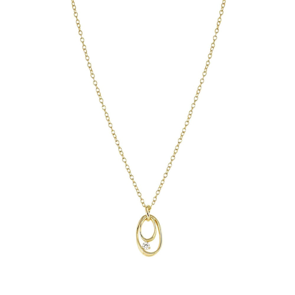 Nomination My Rebel Art Gold Tone CZ Oval Necklace 242806/055