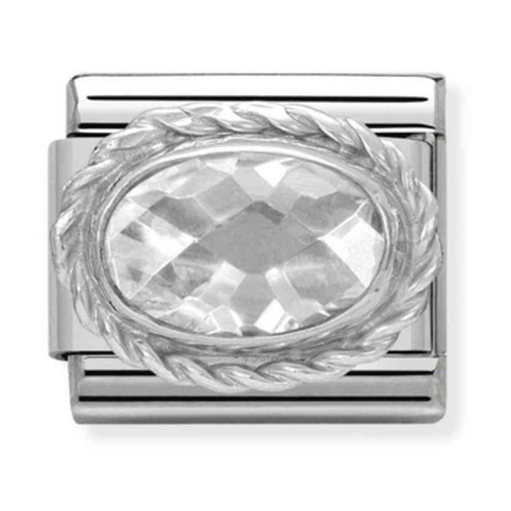 Nomination Composable Silver Oval CZ Charm 330604/010