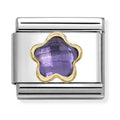 Nomination Composable Gold Purple Flower Charm 030615/001