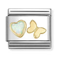 Nomination Composable Gold Opal Heart Butterfly Charm 030523/11