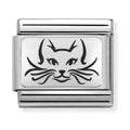 Nomination Composable Silver Cats Head Charm 330109/05
