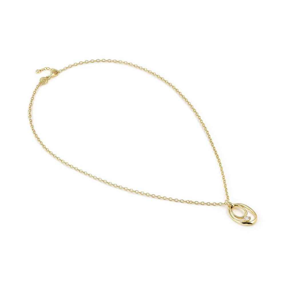 Nomination My Rebel Art Gold Tone CZ Oval Necklace 242806/055