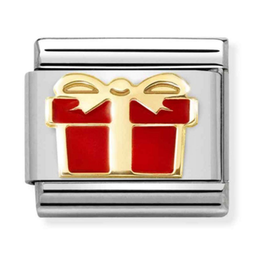 Nomination Composable Gold  Red Gift Box Charm 030272/70