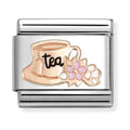 Nomination Composable Rose Gold Tea Cup With Flowers Charm 430202/27