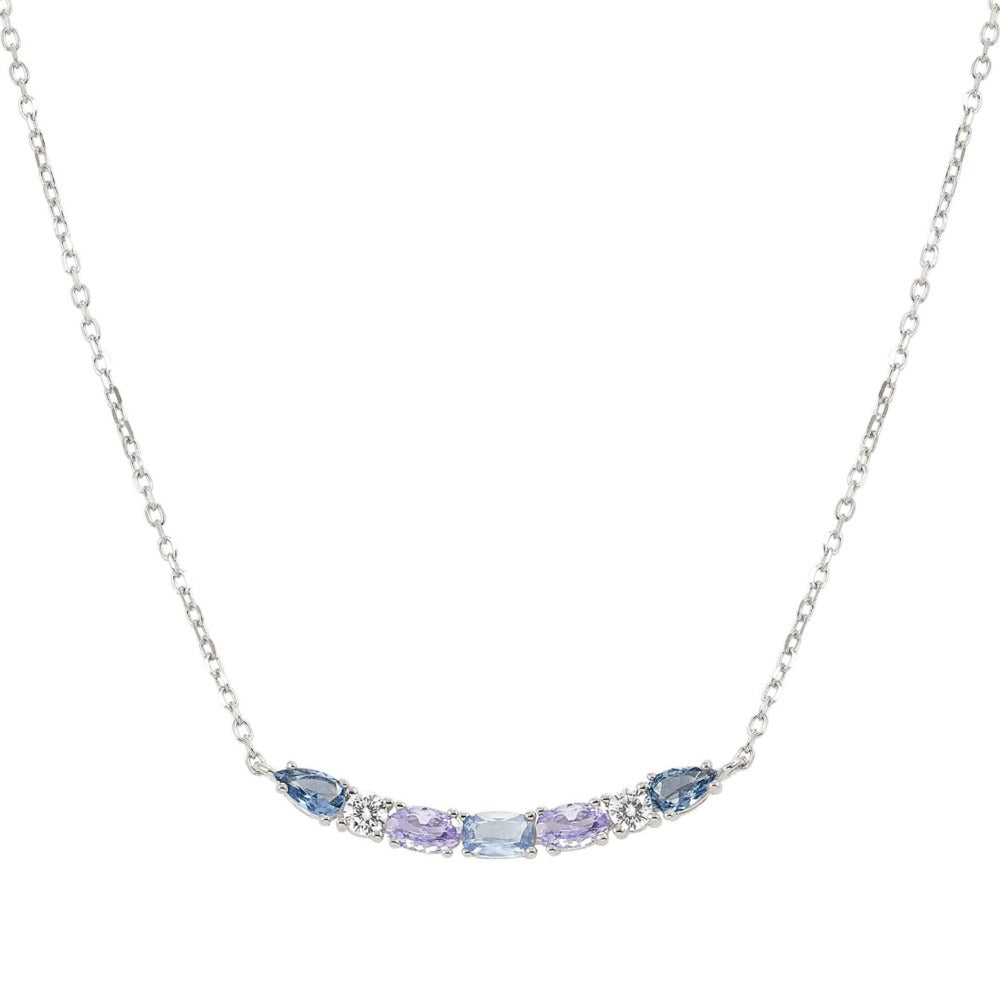 Nomination Colour Wave Mixed Blue, Lavender CZ Necklace