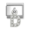Nomination Composable Silver Initial 'D' CZ Drop Charm 331818/04