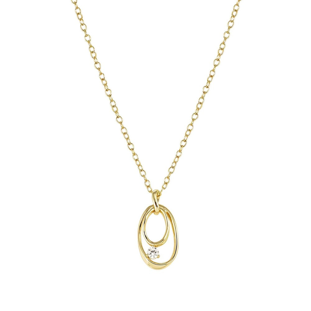 Nomination My Rebel Art Gold Tone CZ Oval Necklace 242806/055