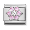 Nomination Composable Silver Rich White & Pink Flower Charm 330322/03