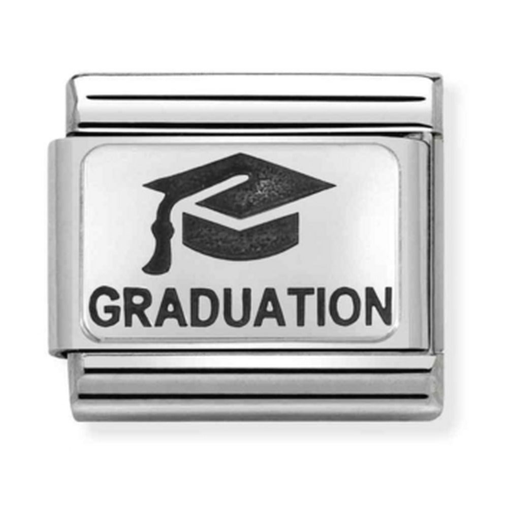 Nomination Composable Silver Graduation with Hat 330109/02