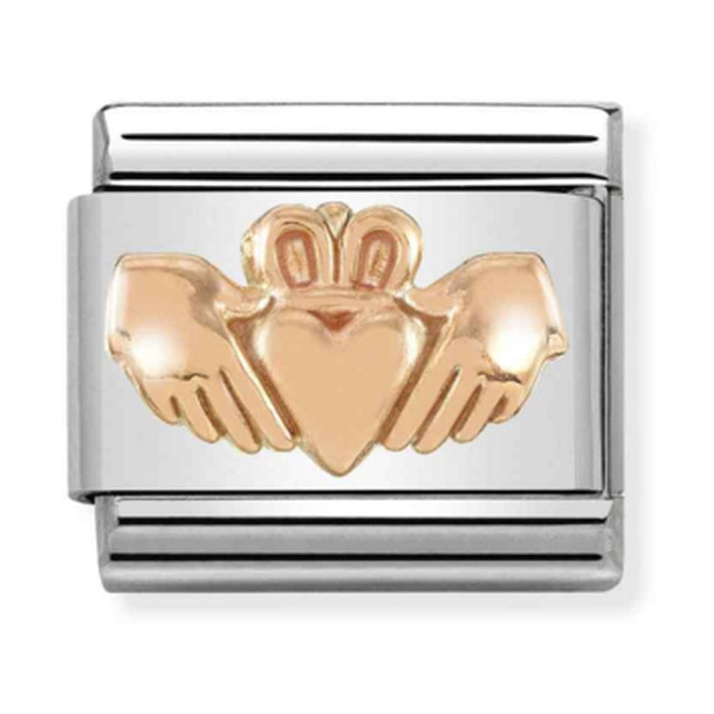 Nomination Composable Rose Gold Claddagh With Heart Charm
