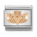 Nomination Composable Rose Gold Claddagh With Heart Charm