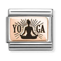 Nomination Composable Rose Gold Yoga Meditation Charm