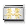 Nomination Composable Gold Brothers Charm 030162/68