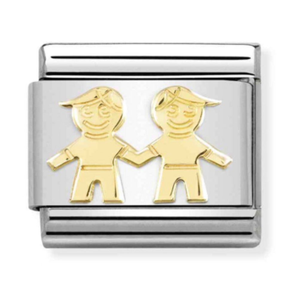 Nomination Composable Gold Brothers Charm 030162/68