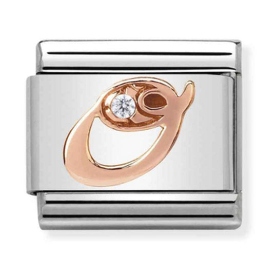 Nomination  Rose Gold Letter O Charm 430310/15