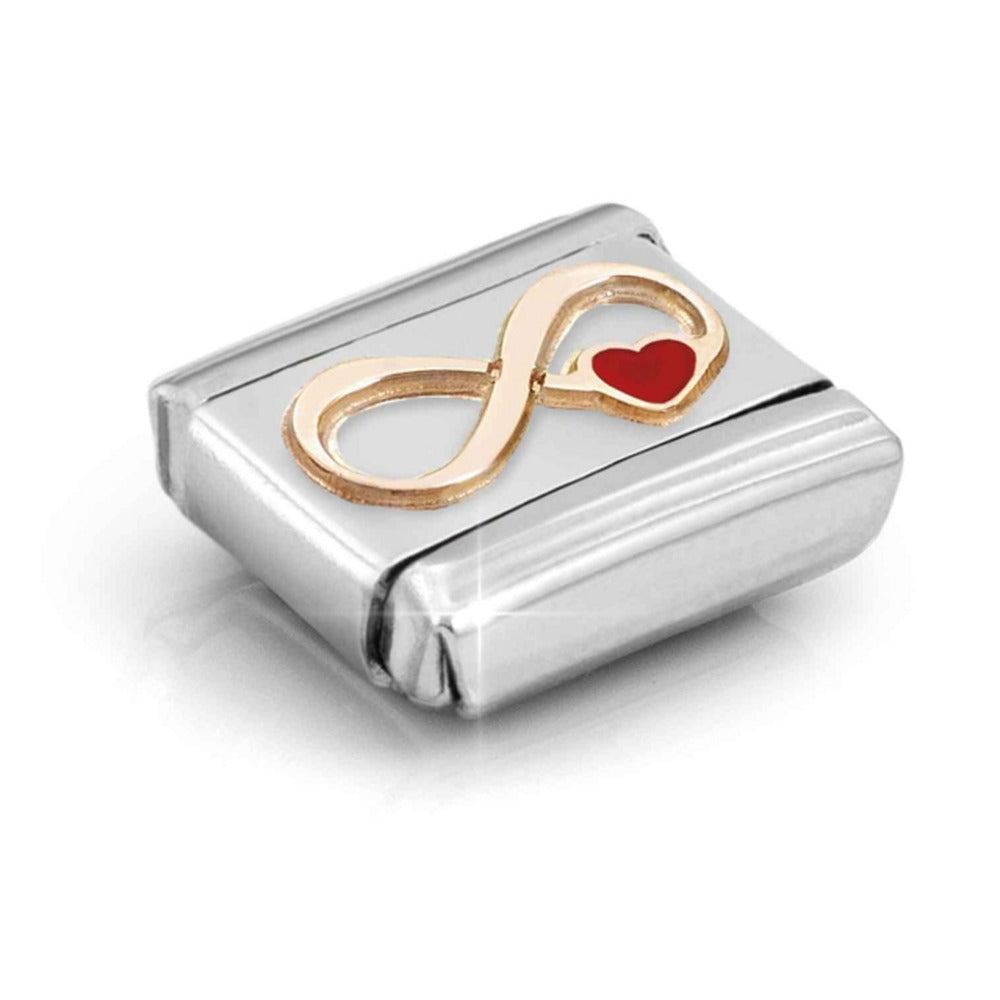 Nomination Composable Rose Gold INFINITY RED HEART Charm 430202/12