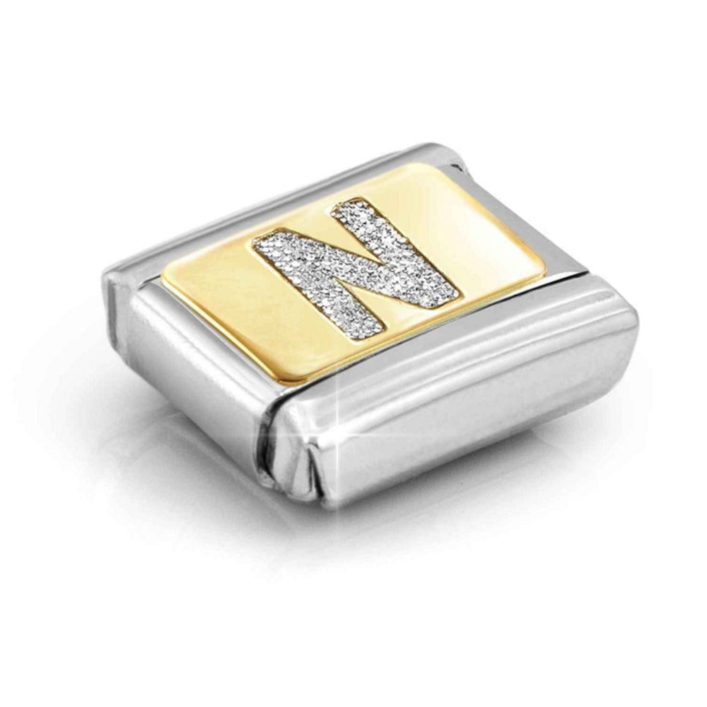 Nomination Composable Gold Glitter Letter N Charm 030291/14