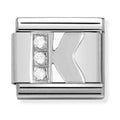Nomination Composable Silver CZ Letter K Charm 330301/11