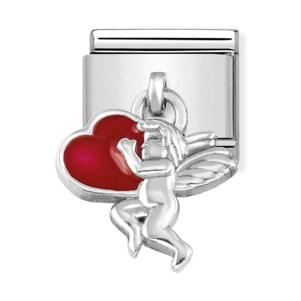 Nomination Composable Silver ANGEL WITH HEART DROP Charm 331805/08