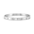 Nomination Pretty Bangles in steel and CZ Pave Hearts