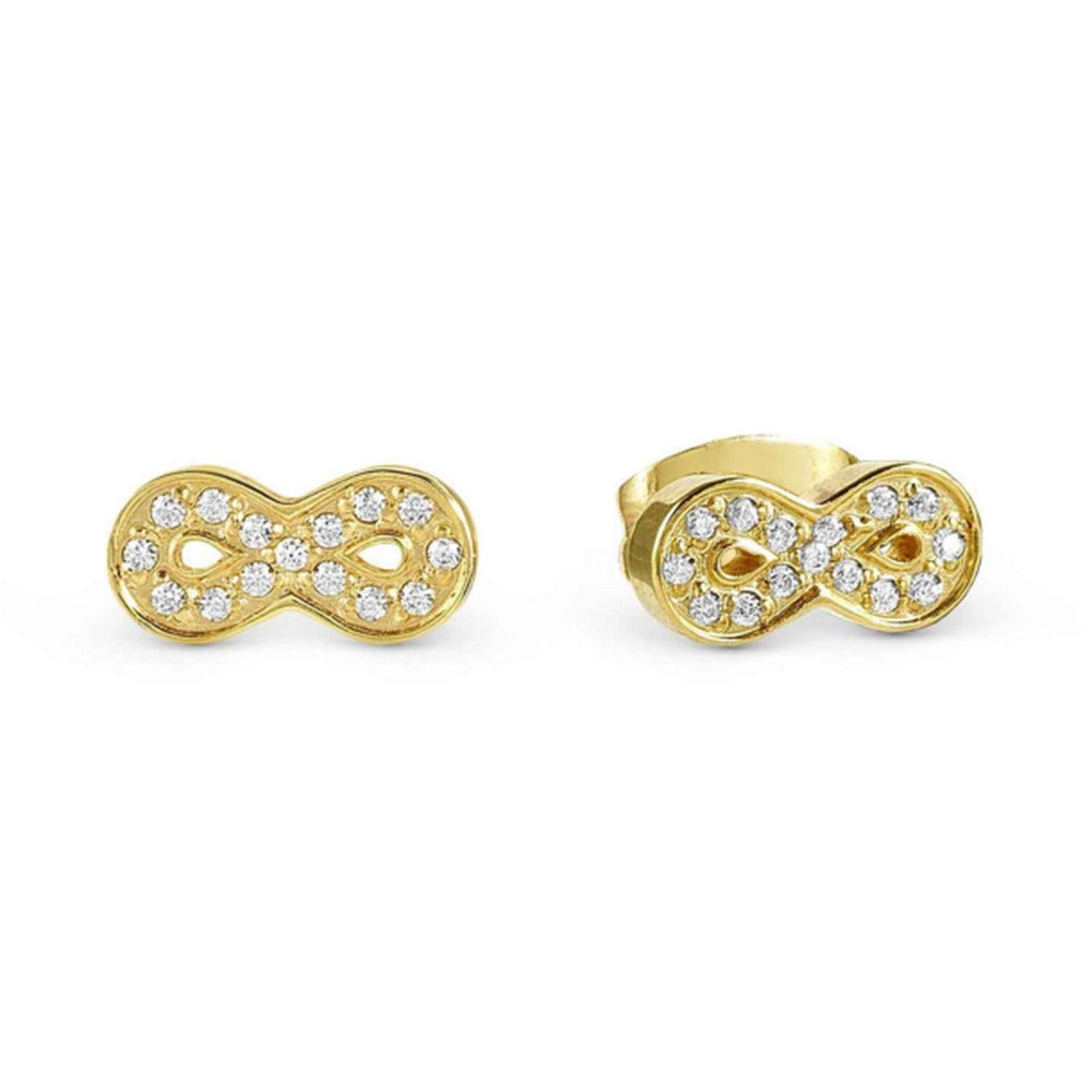 Nomination Soffio D'Amore Cubic Zirconia Infinity Stud Earrings Stainless Steel Golden PVD