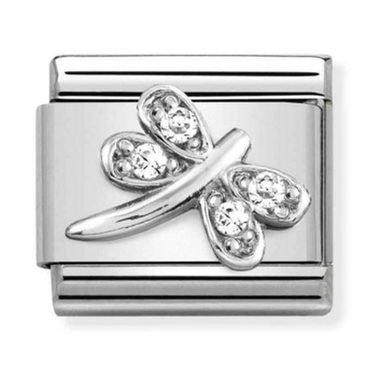 Nomination Composable Silver CZ White Dragonfly Charm 330304/38