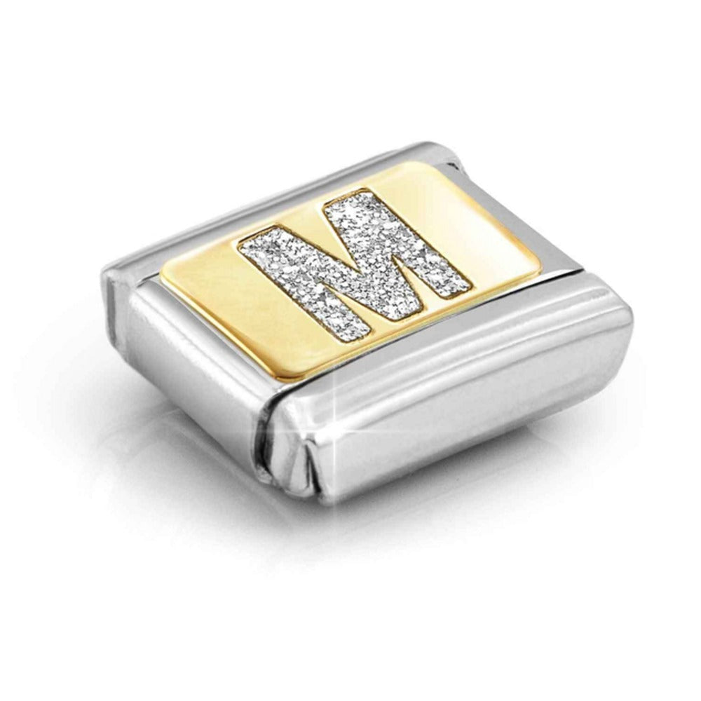 Nomination Composable Gold Glitter Letter M Charm 030291/13