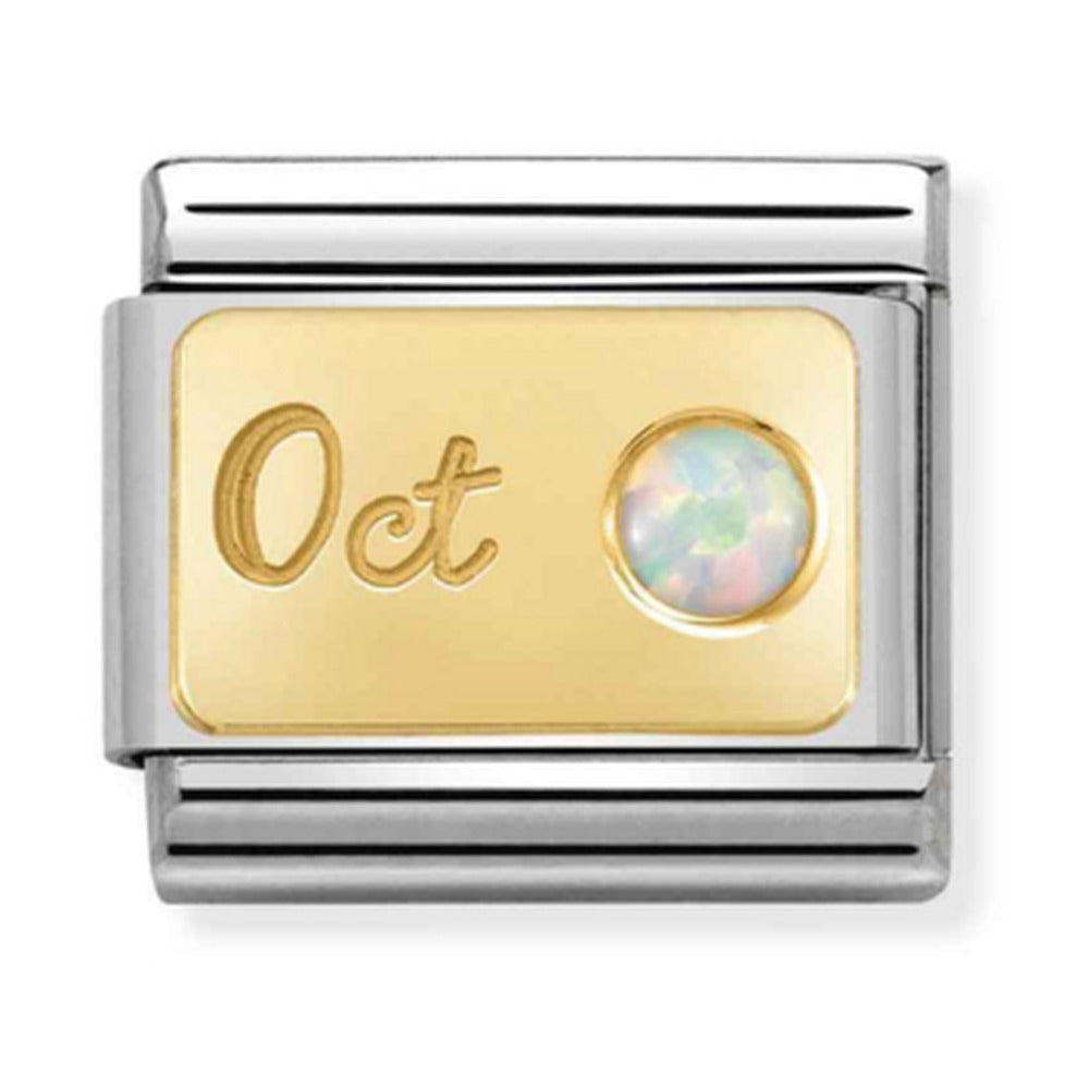 Nomination Composable Gold October White Opal Charm 030519/10
