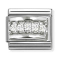 Nomination Composable Silver 5 CZ Domed Charm 330304/50