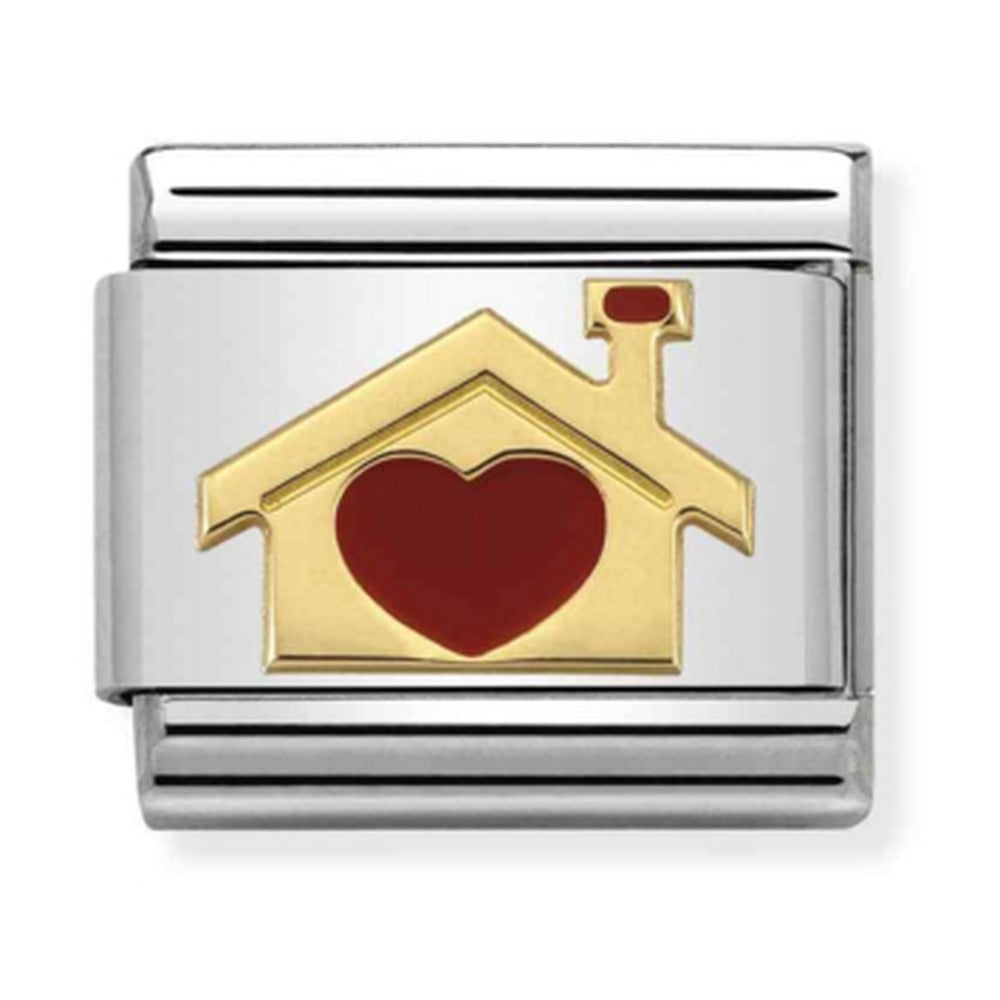 Nomination Composable Gold HOME WITH HEART Charm 030283/07