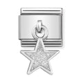 Nomination Composable Silver GLITTER STAR DROP CHARM 331805/02