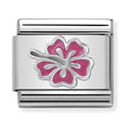 Nomination Composable Silver Pink Hibiscus Charm 330202/24