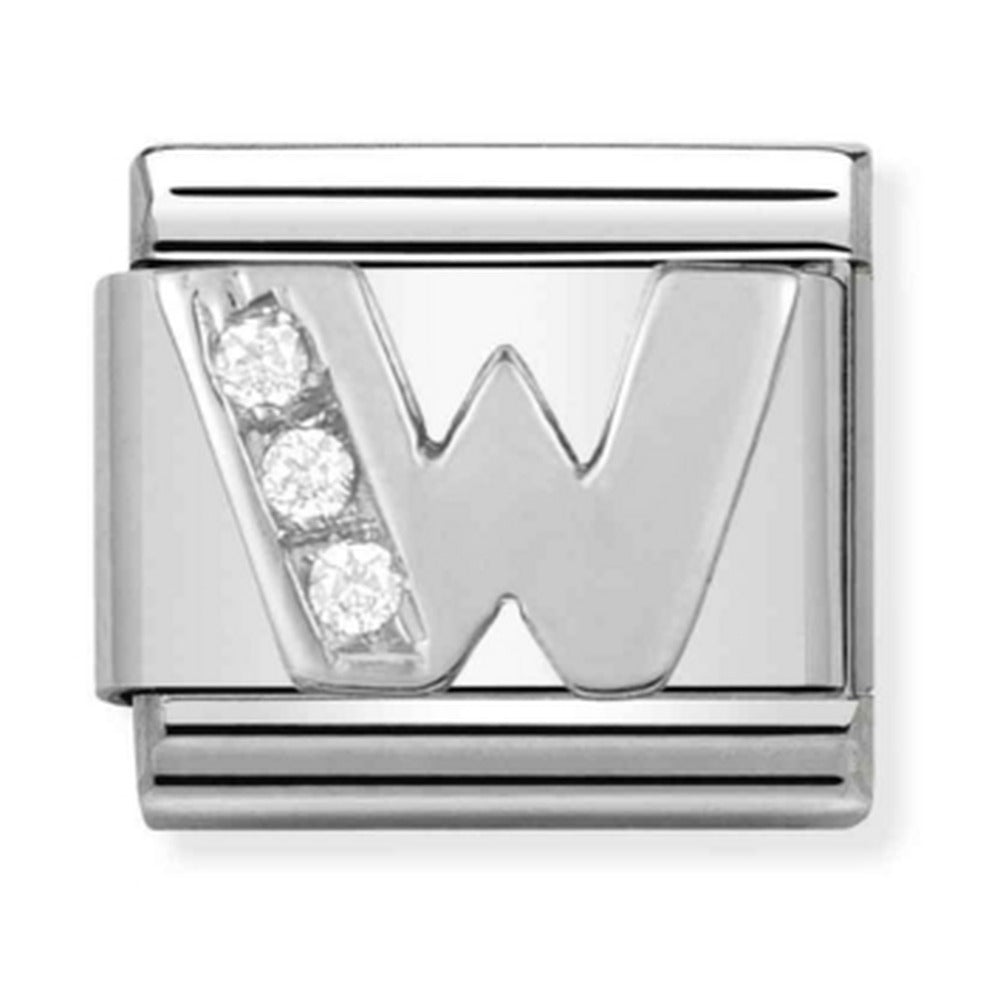 Nomination Composable Silver CZ Letter W Charm 330301/23
