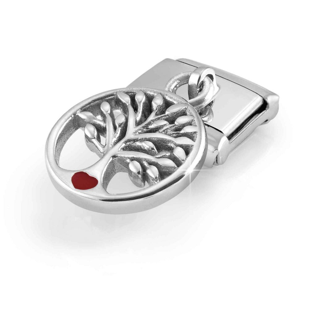 Nomination Composable Silver TREE OF LIFE WITH RED HEART Charm 331805/07