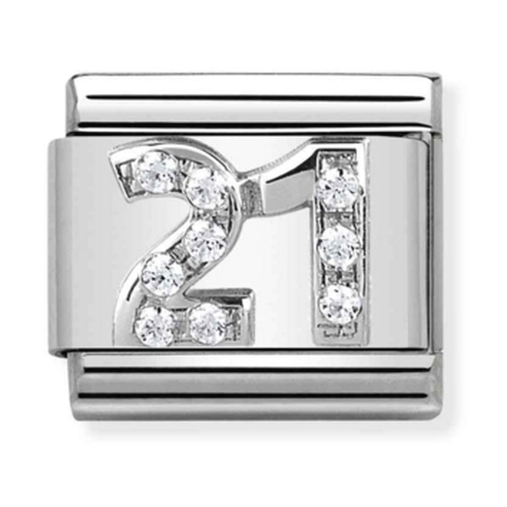 Nomination Composable Silver CZ 21 Charm 330304/19