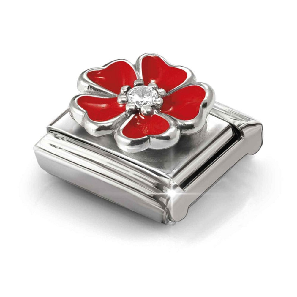 Nomination Composable Silver Red Flower Charm 330321/20