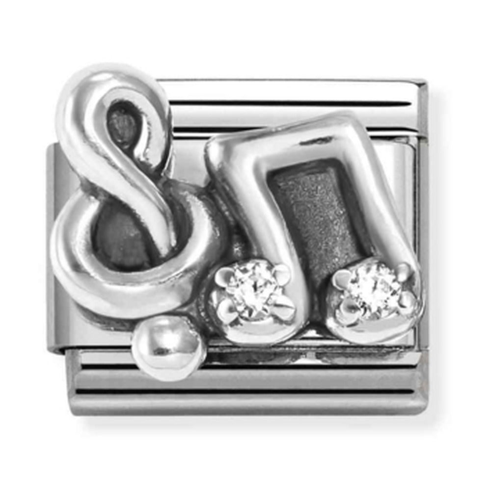 Nomination Composable Silver Treb Clef & Music Note Charm 330323/12