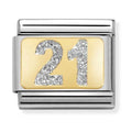 Nomination Composable Gold Glitter 21 Charm 030224/02
