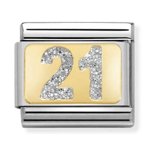 Nomination Composable Gold Glitter 21 Charm 030224/02