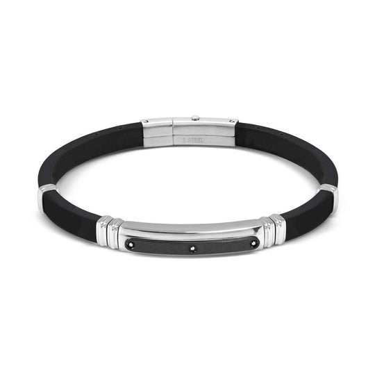 Nomination Mens City Adjustable Silicone ID Bracelet 028820/037