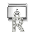 Nomination Composable Silver Initial 'R' CZ Drop Charm 331818/18