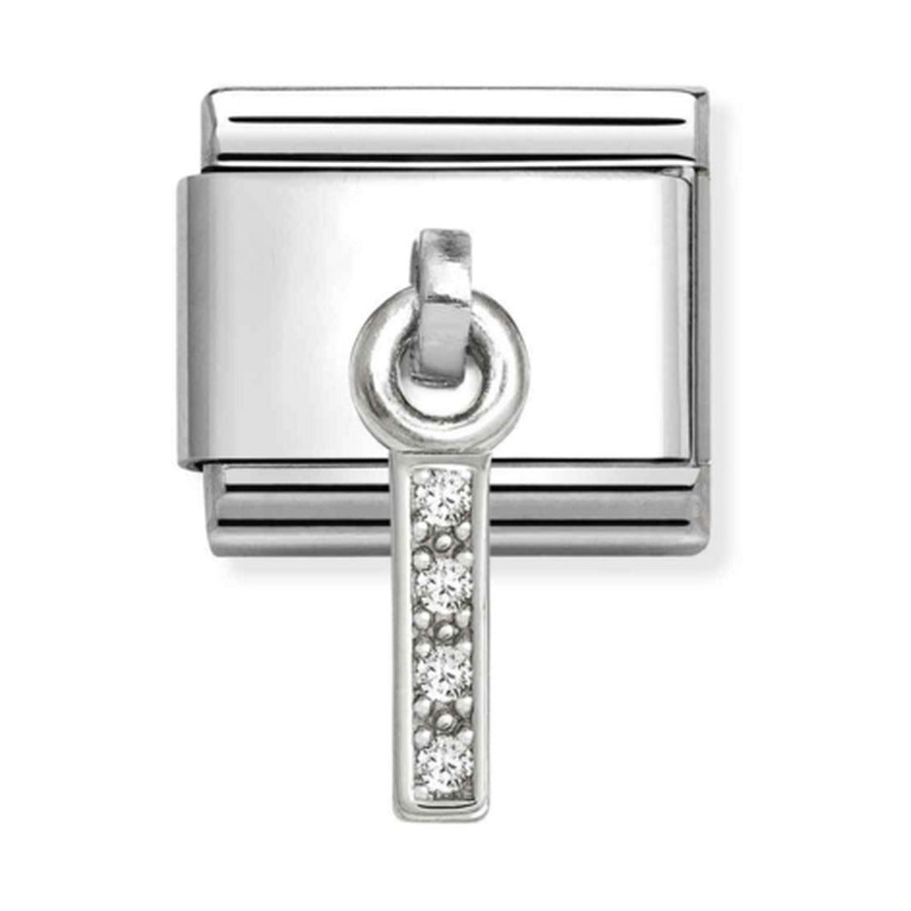 Nomination Composable Silver Initial 'I' CZ Drop Charm 331818/09